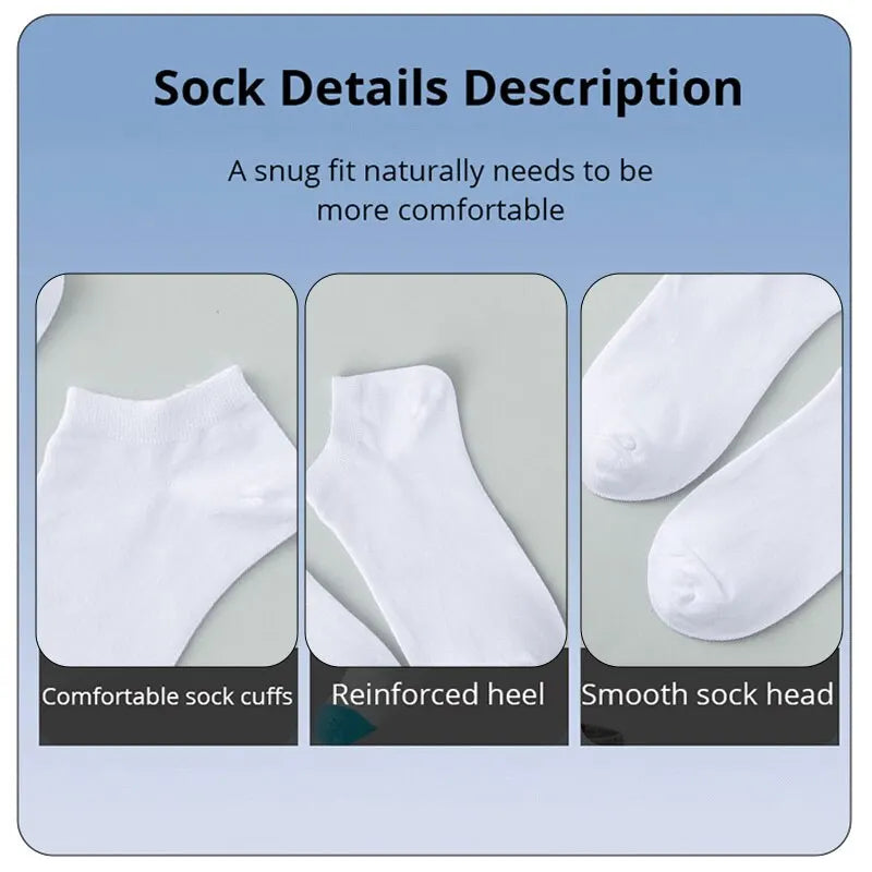 10 Pairs Unisex Casual Plain Color Boat Socks Thin Breathable Comfy anti Odor Sweat-Absorbing Low Cut Ankle Socks for Men Women